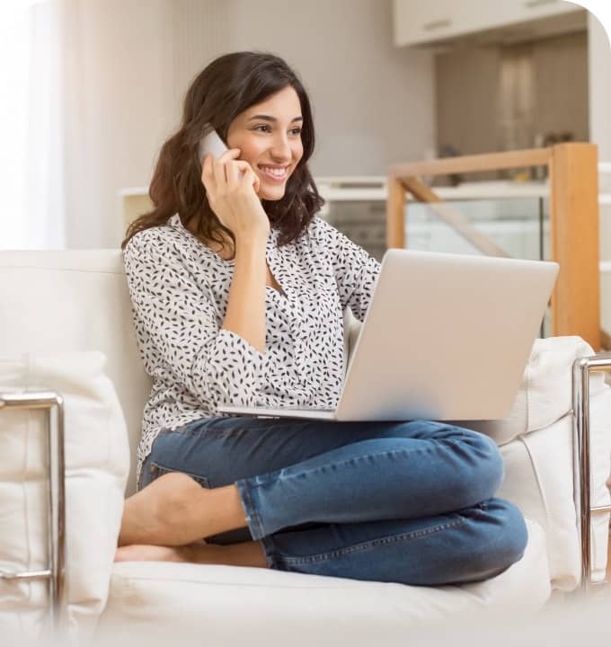 Woman on phone